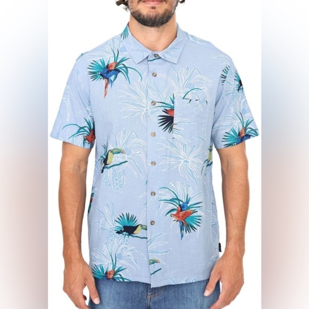 Billabong Straight Sundays Blue Shirt Size S